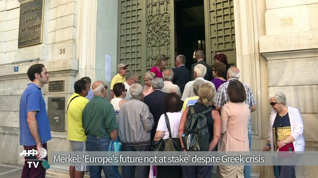 Merkel says 'Europe's future not at stake' in Greek crisis