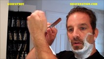 HOW TO STRAIGHT RAZOR SHAVE & TRIM BEARD MUSTACHE GOATEE SHAVING TUTORIAL Geofatboy ShaveNation.com