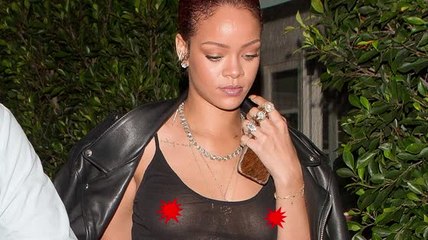 Rihanna Leaves Her Bra At Home For A Sexy Evening Look