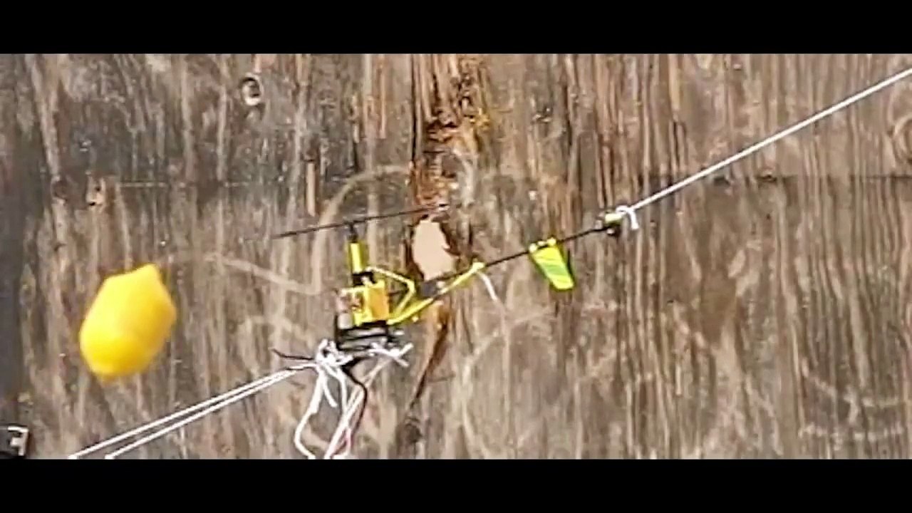Slow Motion RC Helicopter Destruction