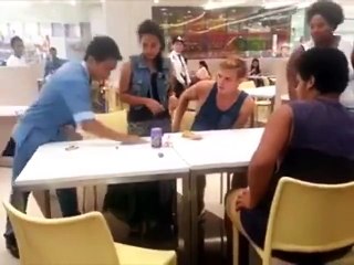 Guy Cleaning the Table Like a Boss