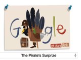 Google Doodle Logo Thanksgiving Turkey Pirate Surprise!