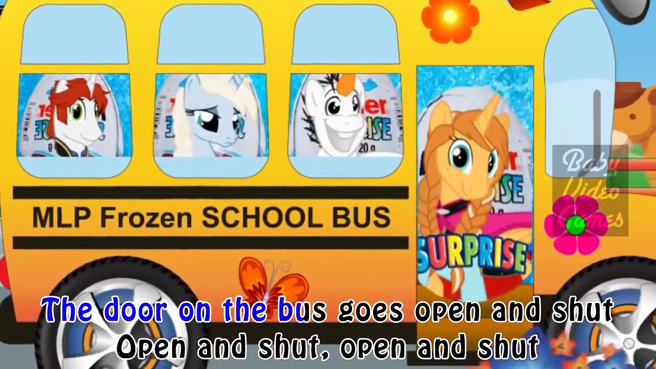 My Little Pony Wheels on the Bus Cartoon Song Nursery Rhymes for Kids & Children