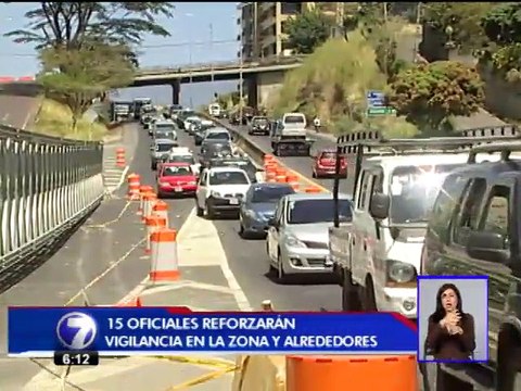 Disminución de carriles en ruta de circunvalación genera presas este lunes