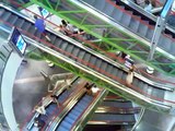 Escalator, escalators, at Złote Tarasy Shopping Mall, Warsaw, Poland / Liukuportaat