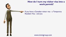 How do I turn my visitor visa into a work permit?