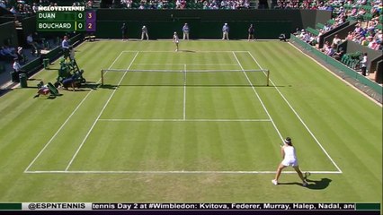 Duan Ying-Ying vs Eugenie Bouchard Wimbledon 2015 Highlights