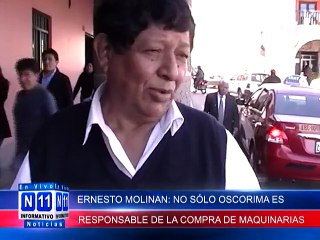 N11 Informativo ERNESTO MOLINA: NO SOLO OSCORIMA ES RESPONSABLE DE LA COMPRA DE MAQUINARIAS