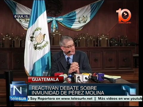 Guatemala: se reactiva debate sobre inmunidad del pdte. Otto Pérez