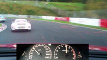 Nissan 200SX with Porsche 991 GT3 on Nürburgring Nordschleife onboard BTG October 2014