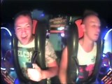 Man gets knocked out on Sling Shot Ride! Roller Coaster KO!