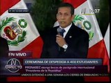 Mandatario Ollanta Humala despide a 400 becarios del programa 