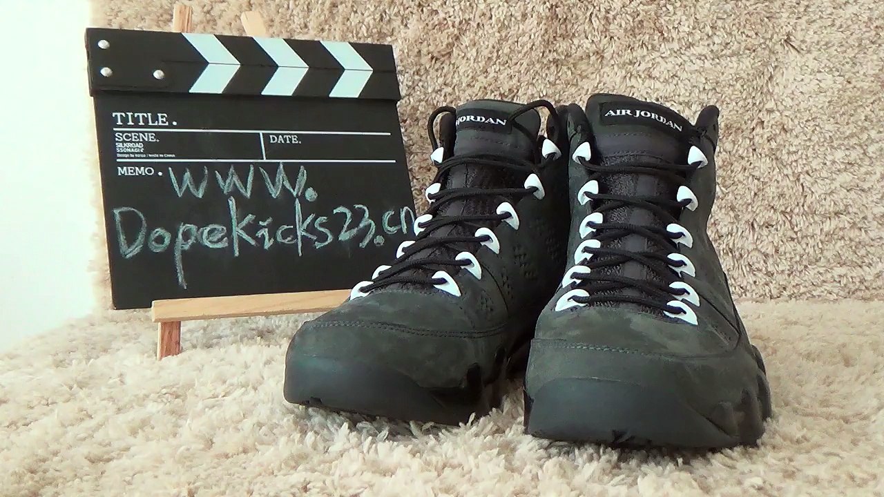 authentic air jordan 9 retro anthracite reviews dopekicks23.cn wholesale price on foot