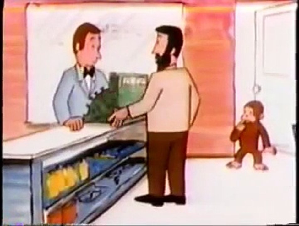 Curious George Visits a Barber (Old Cartoon 1980s)