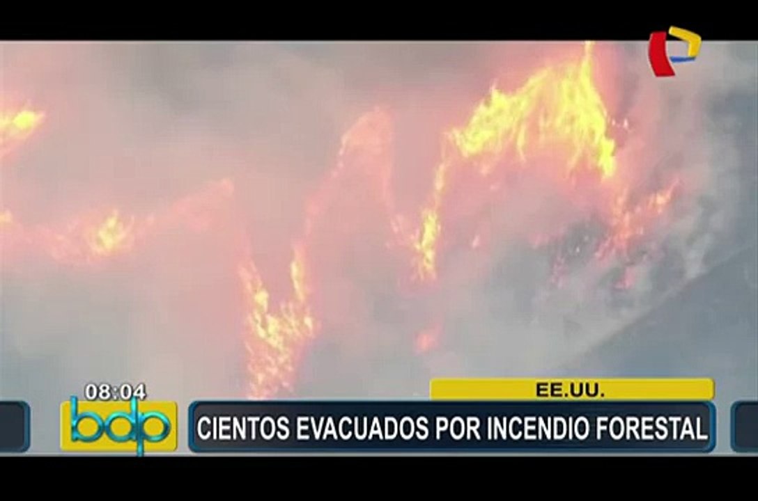 Estados Unidos: cientos de personas son evacuadas por incendio forestal
