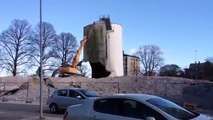 river en silo i mjölby/demolishing a silo in Mjölby