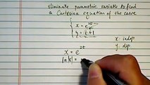 ^*Parametric Equation: convert to Cartesian equation if x=e^(2t); y=t+1