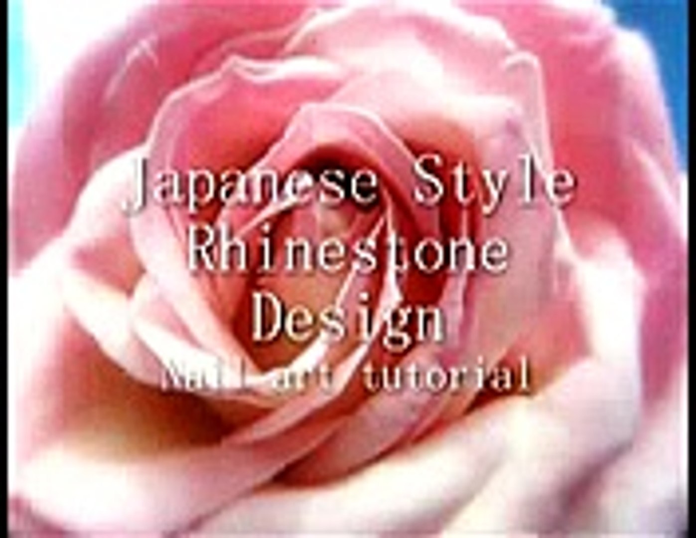 ⁣Japanese Style Rhinestone Design in Pink, Silver and Black Nail Art Tutorial