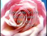 Japanese Style Rhinestone Design in Pink, Silver and Black Nail Art Tutorial