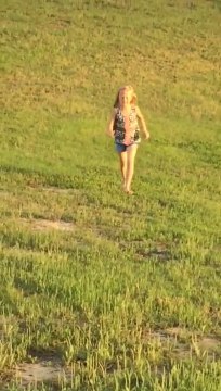 Girl chases geese. Geese chase back. Hilarity ensues