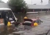 Buses Swamped by Mexico City Flooding