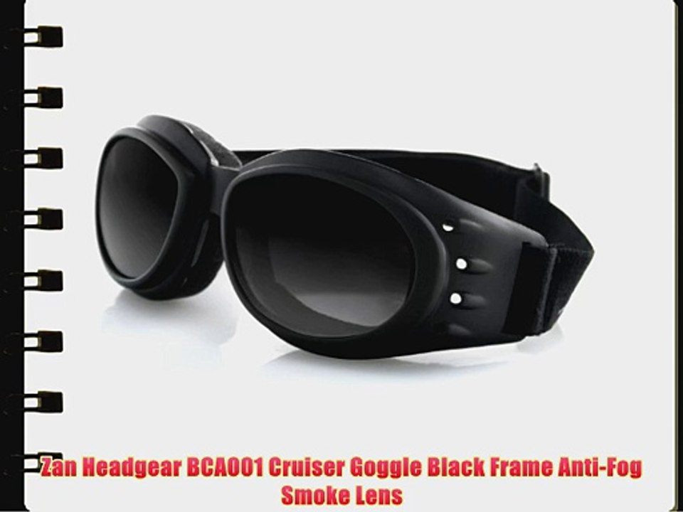 ZANheadgear Cruiser Goggles Black//Smoke, One Size