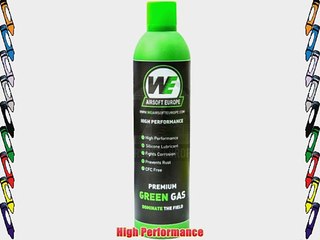 2x WE Green Gas Airsoft Gas 300g 1000ml High Performance BB Gas (Pack of 2)