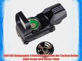 VERY100 Holographic 4 Reticle Red/Green Dot Tactical Reflex Sight Scope with Mount 11mm