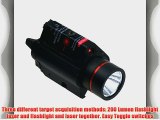 HawksTech Aluminium Tactical Red Laser Sight with 200 Lumen LED FlashlightWeapon Light Combo