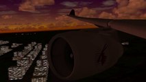 Flight Simulator 2004 Qatar Airways A330-300 landing in Dhaka