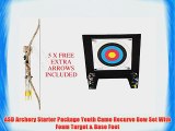 ASD Archery Starter Package Youth Camo Recurve Bow Set With Foam Target