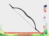 Pure Handmade Archery Bow Traditional Green Snakeskin Longbow Hunting Recurve Bow for adults