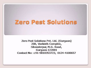 Zero Pest Solutions ppt