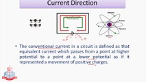 Current Direction , Current through a Metallic Conductor