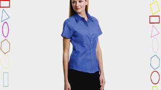 Kustom Kit Workplace Oxford blouse short sleeved - Italian Blue - 14