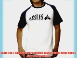 Coole-Fun T-Shirts Scooter evolution VESPA Scooter Rider Men's T-Shirt baseball Size:L