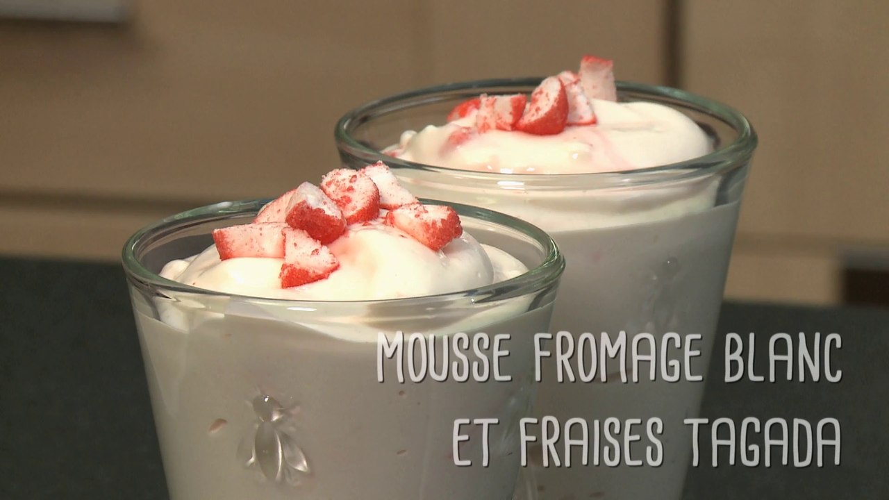Recette pour enfants de mousse fromage blanc et fraises tagada - Gourmand