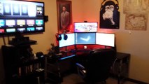 Ultimate PC Gaming Setup Quad Monitors NERDGASM! 2014