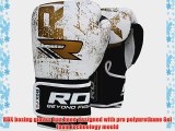 Authentic RDX Leather Gel Fight Boxing Gloves Punch Bag 16oz