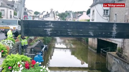 Quimperlé. L'Isole barrée en aval