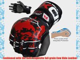 Authentic RDX Leather Gel Tech MMA UFC Grappling Gloves Fight Boxing Punch Bag B-Size Medium