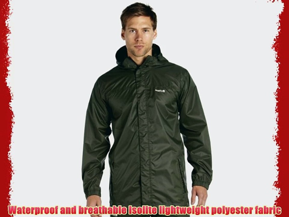 Regatta Men's Pack It Lightweight Waterproof Packaway Jacket - Bayleaf Large