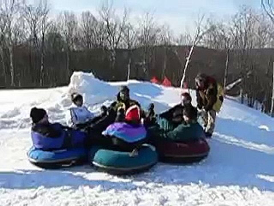Snow Tubing at Rock Ridge Park, Huntsville, Ontario, Canada video