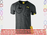 Kronk Men's Outline Hanging Gloves Slimfit T Shirt Charcoal Medium Boxing Gym Sports Fitness