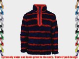 Yeti Kids Warm Thermal Fleece Half Zip Turtleneck Navy / Red Striped Top 2-3 years