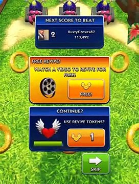 Sonic Dash super shadow run 64,152 points