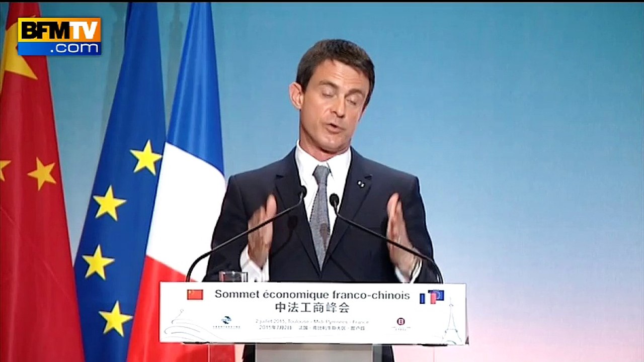 Valls s'adresse en mandarin aux chefs d'entreprises chinois: "venez investir en France"
