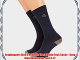 Craghoppers Men's Nosi Life Travel Twin Pack Socks - Navy Blue/Mushroom Size 9-12