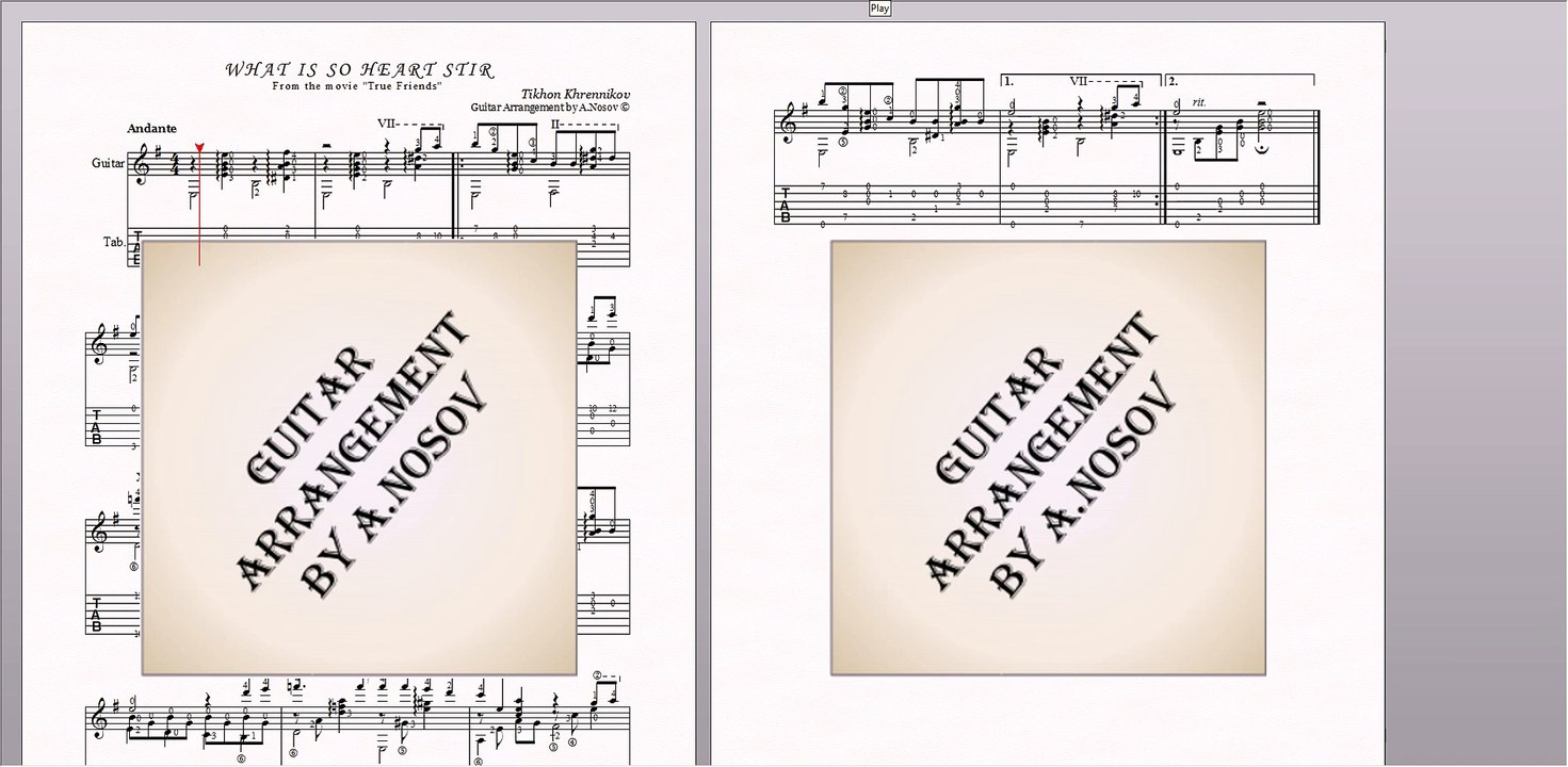 What is so heart stir (T.Khrennikov) Sheet music for guitar