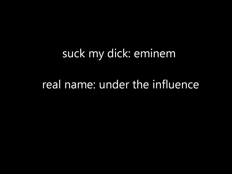 Eminem- Under the Influence lyrics